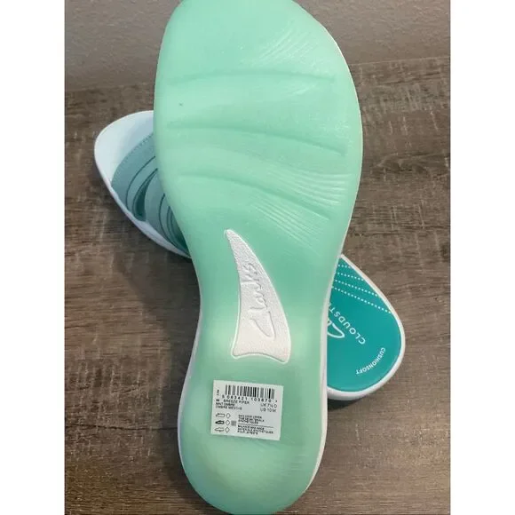 CLARKS Breeze Piper Womens Size 10M Mint Ombré Sandals - Picture 4 of 6